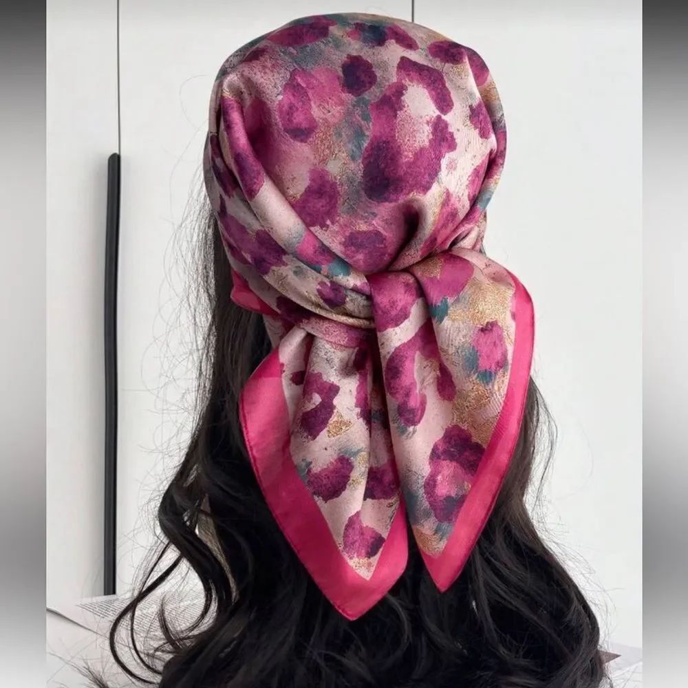 Pink animal print Scarf N1364